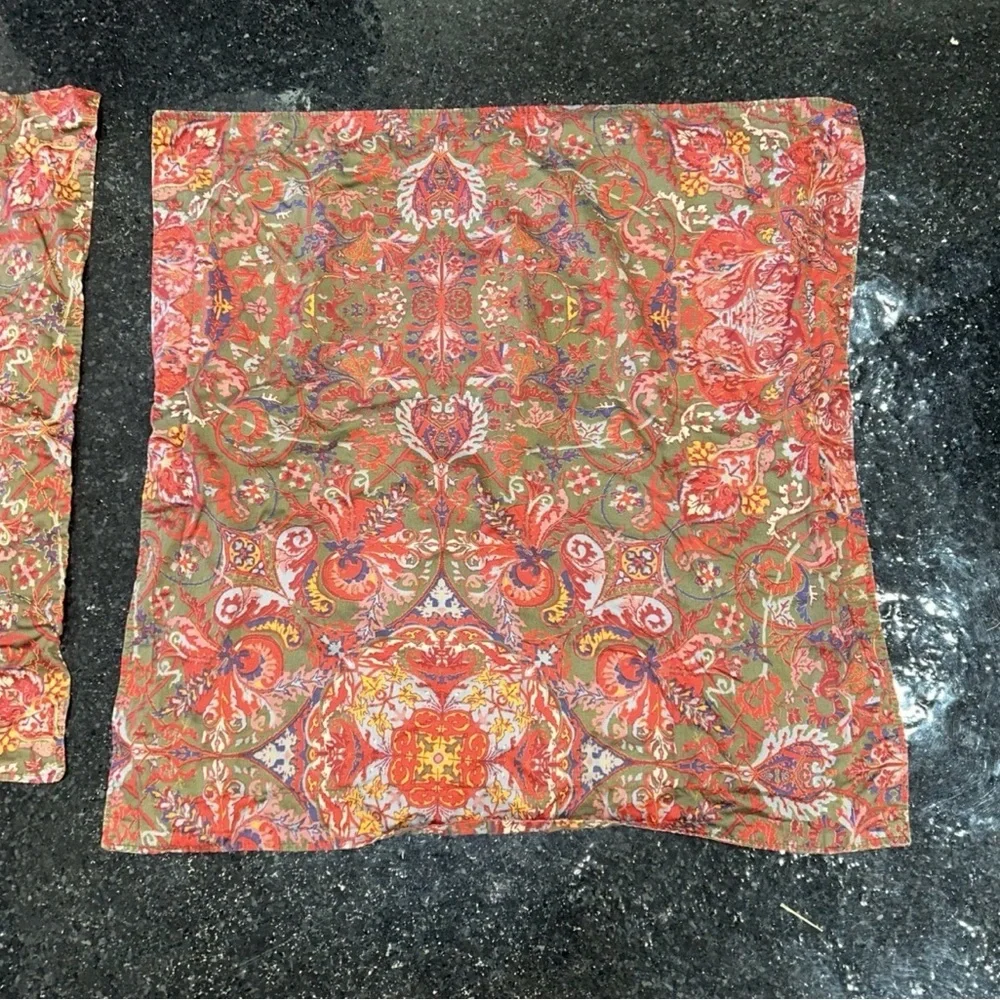 Ralph Lauren Galahad Lot Of 2 27x27 Accent Sham Pillow Cover Square Decorative